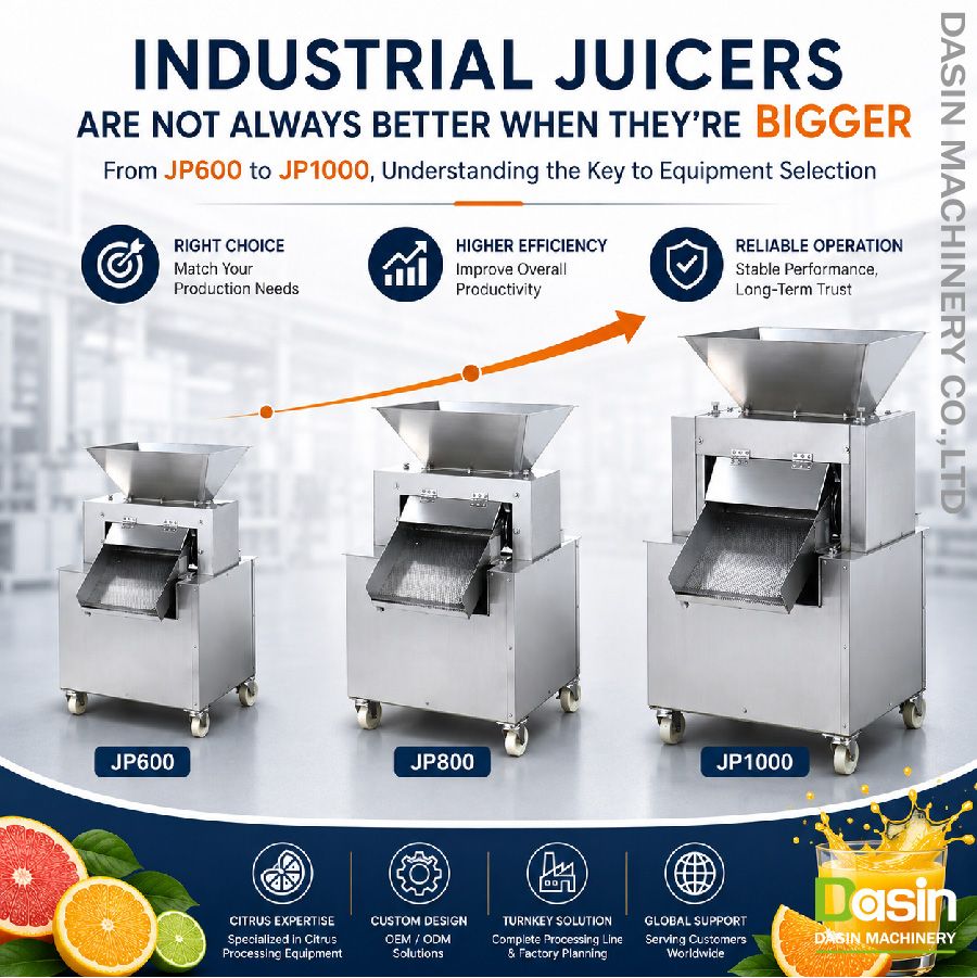 How to Choose the Right Industrial Juicer: JP600, JP800, or JP1000?